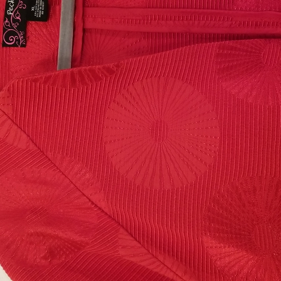 Peck&Peck, red patterned open face jacket - Picture 2 of 3